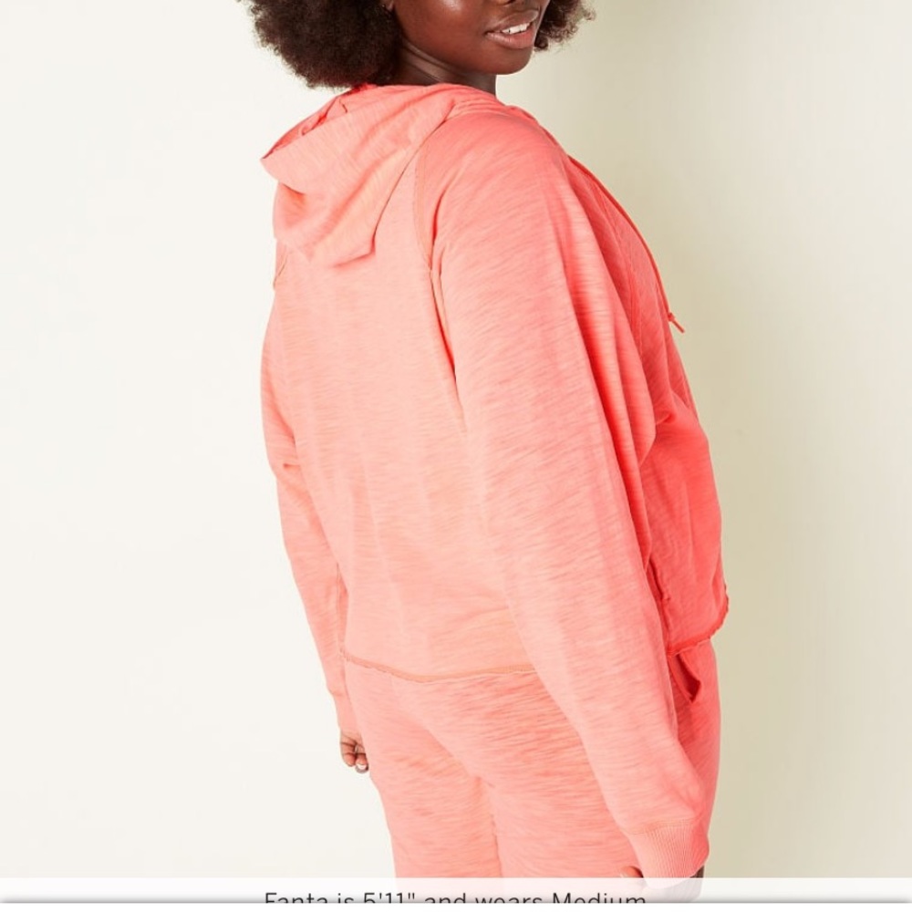 NWT Victoria’s Secret cotton zip hoodie - Picture 3 of 6